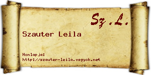 Szauter Leila névjegykártya